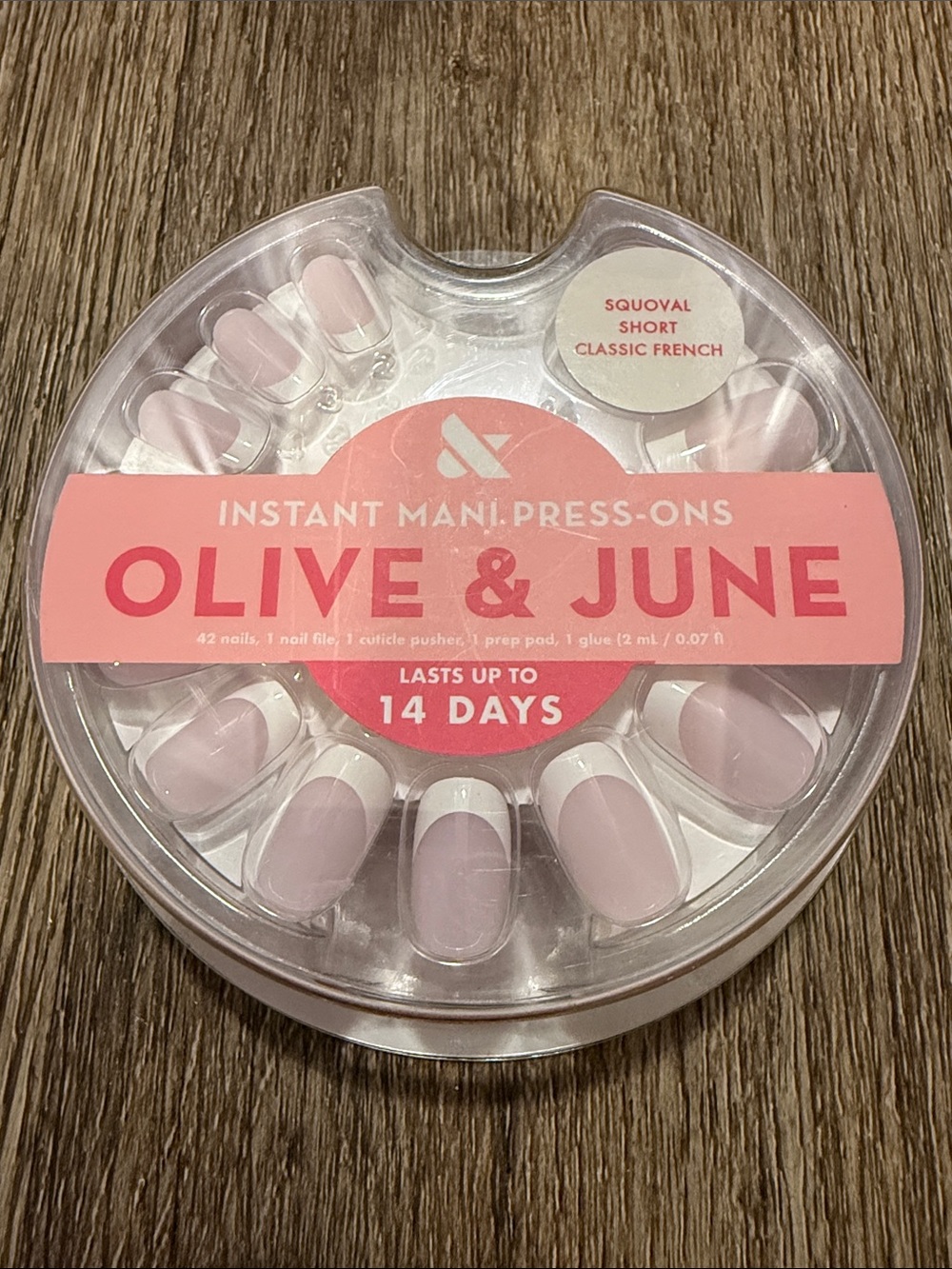 Classic French Squoval Short Press-On Nails - Soft Pink